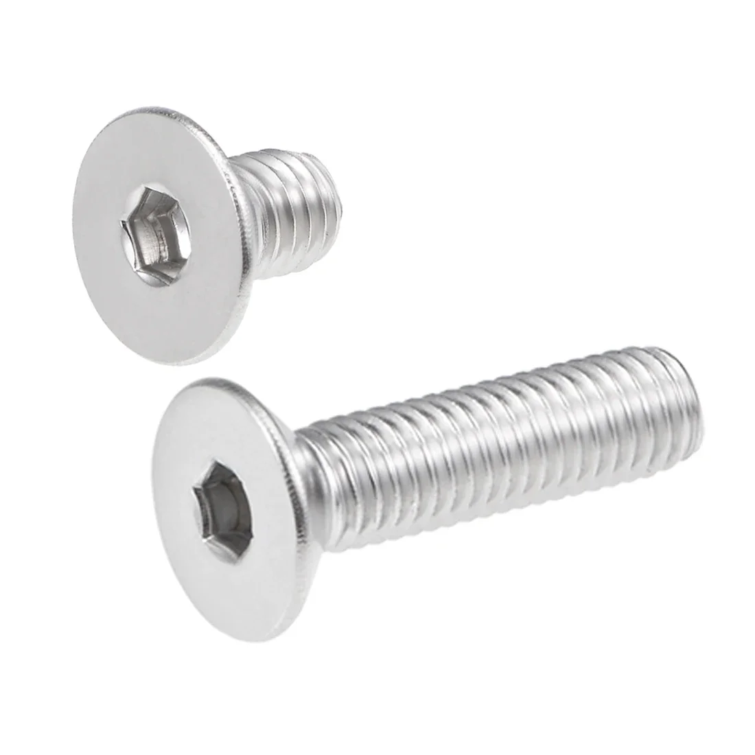 304 Parafusos de cabeça chata de aço inoxidável, M3 Parafuso sextavado interno, 4mm-12mm, Parafusos de fixação, M3x4, M3x5, M3x6, M3x8, M3x10, x12, 40-80Pcs