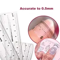 Good Fake Nail Ruler  High Precise Lightweight Faux Nail Ruler  All-Purpose Clear Ruler Fake Nails Measuring Tools 1