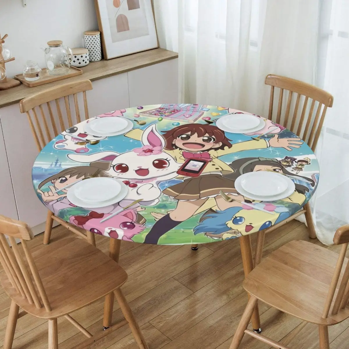 

Круглая скатерть Sanrio из мультфильма, 45-50 дюймов, под заказ
