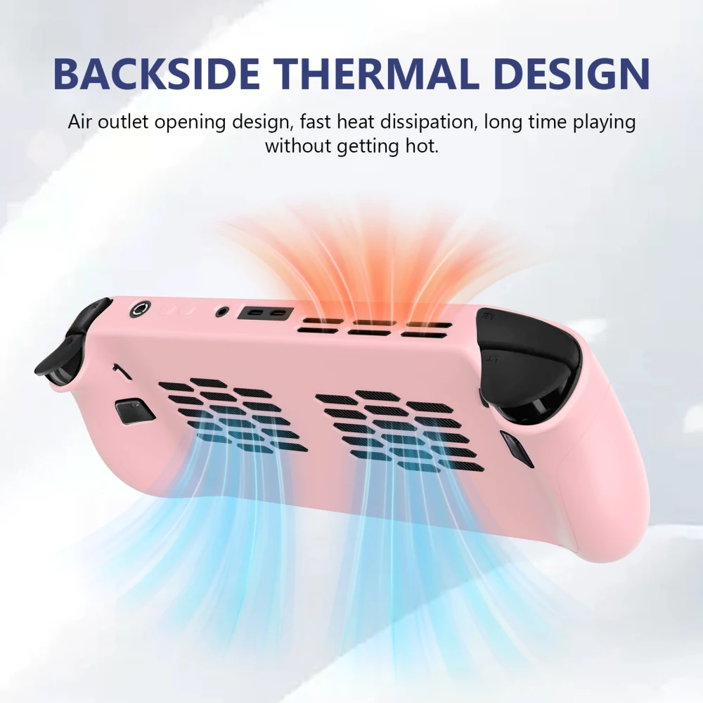 Shockproof Silicone Protective Case for Gaming Console - Available in Black, White, and Pink