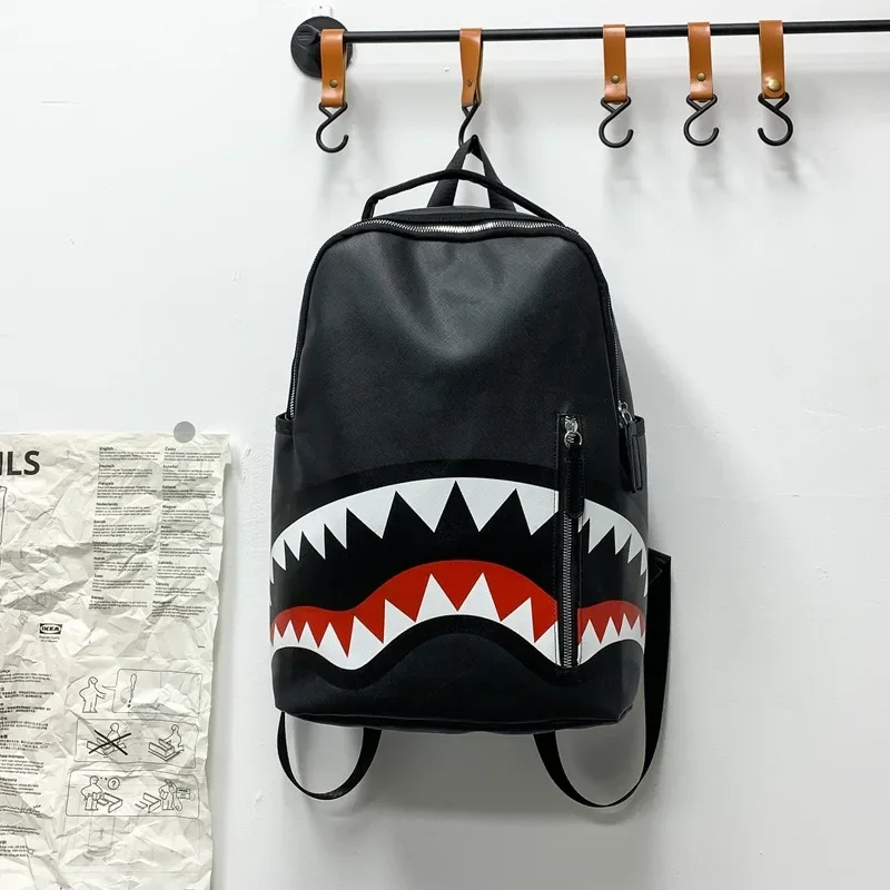 PU Leather Backpack with Design for Stylish Students and Travelers