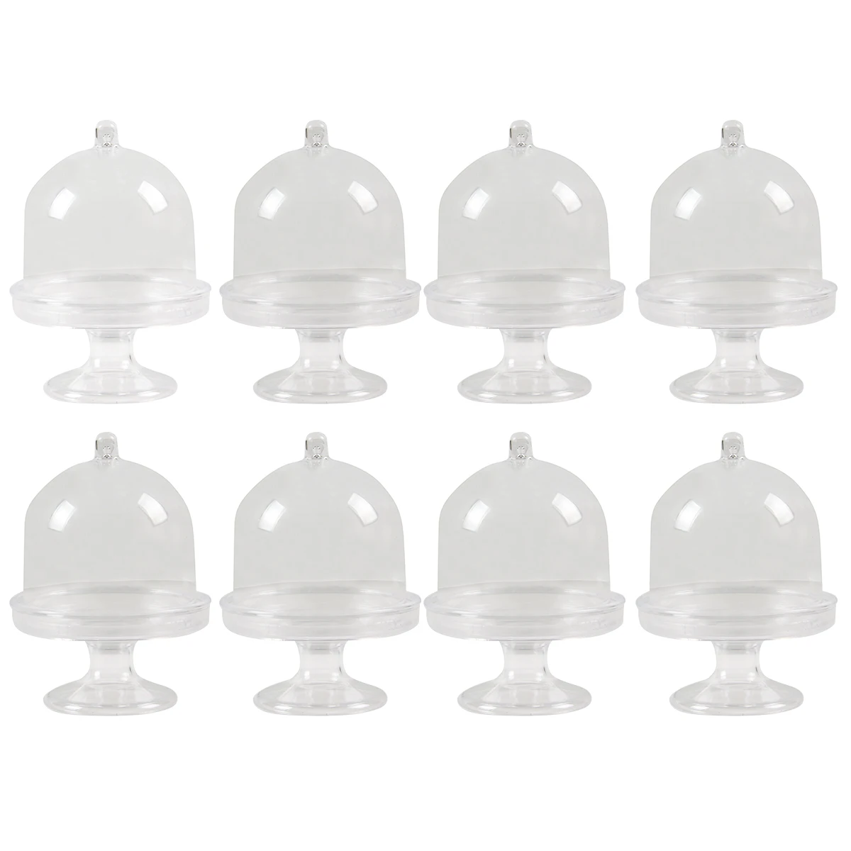 10PCS Transparent Mini Cake and Candy Stands, Cupcake Display Trays with Clear Plastic ... - SKU TMCS1000 - UGI Packaging