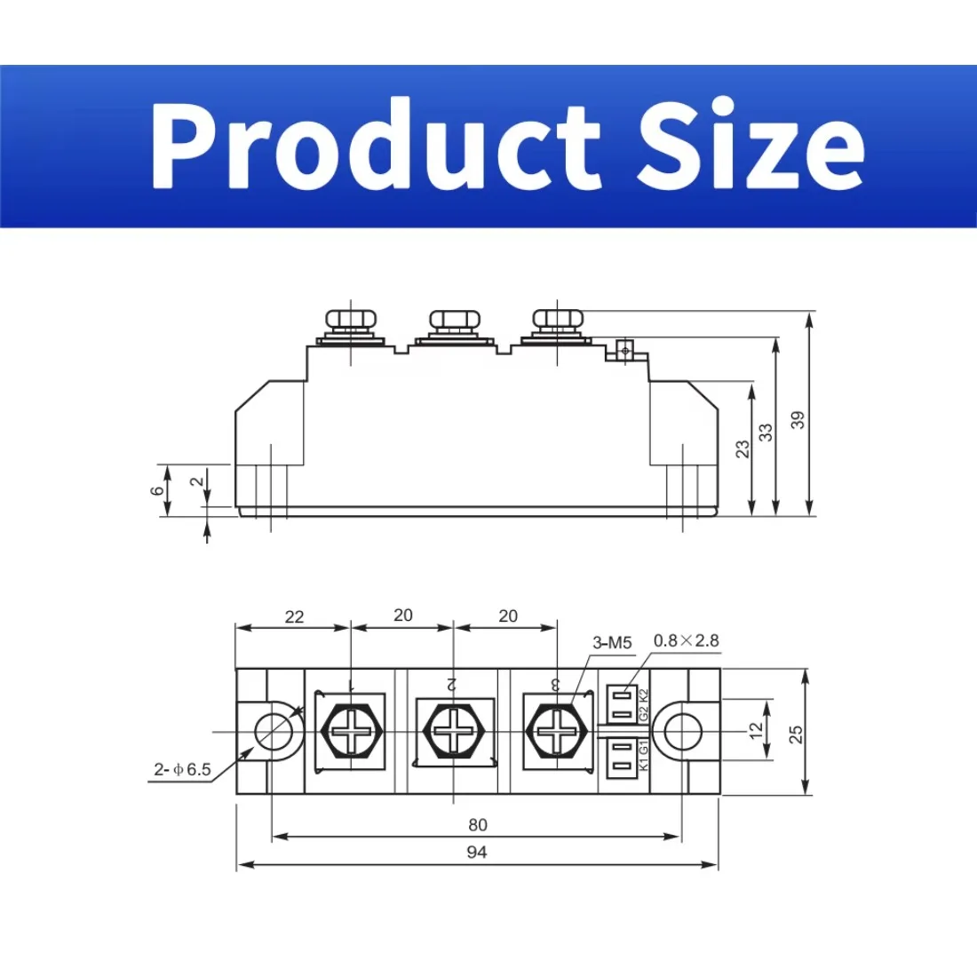 Common Thyristor MTC90A 1600V Power Module for Excitation Power Supply for DC Motor