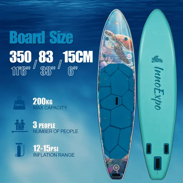 InnoExpo Stand Up Paddle Board Inflatable Surfboard Surf Sup Board Non-Slip Water Sport Paddleboard with Accessories