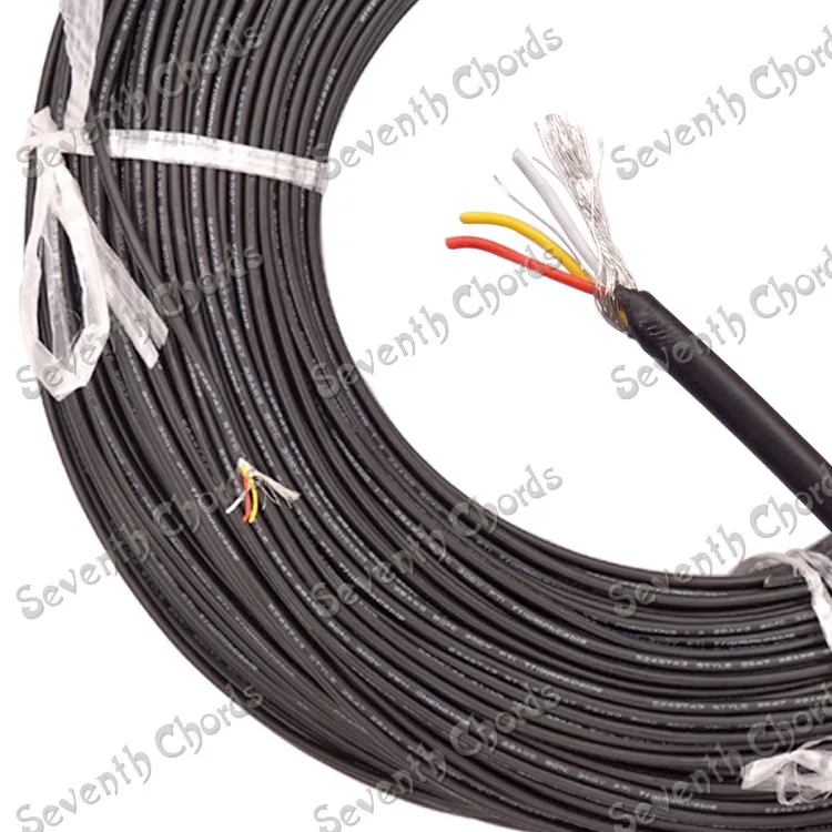 

5 Meter Electric Bass Guitar Pot Pickup Switche Jack Hookup 3 Core Shielded Cable / 3 Core + Earth Wire (3X1D-5M)