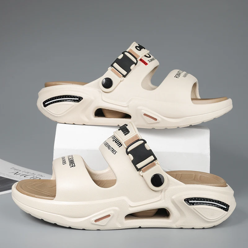 صنادل صيفية للرجال، شباشب خارجية مريحة للشاطئ، قبا...