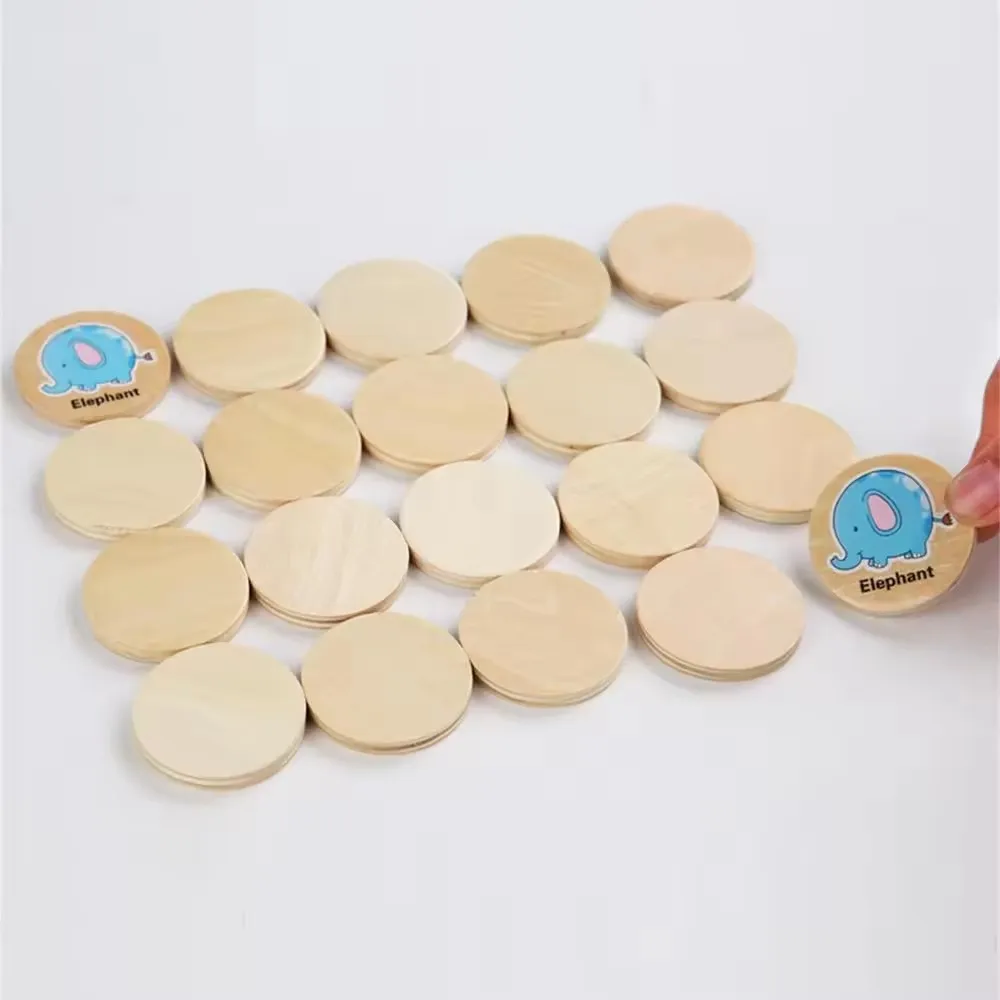 Memory Chess Game With Animal And Fruit Patterns For Toddlers_voghion.com