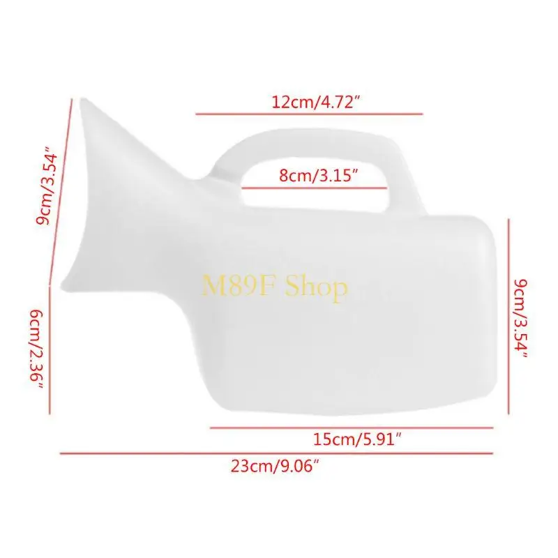 M89F 1000ML Portable White Camping Travel Car Toilet Female Women Urine Urinal Bottle