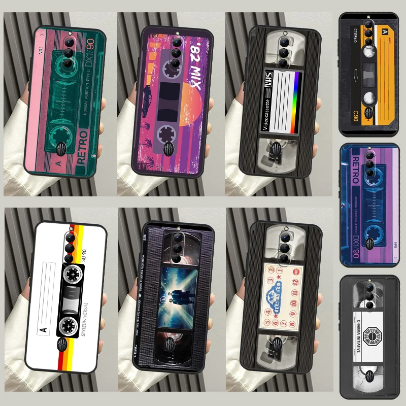 Retro Vhs Tape Per Nubia Red Magic 8 Pro Plus 6 7 Pro Cover Per Zte Redmagic 6R 5G 5S 6S 7S Pro Back Case