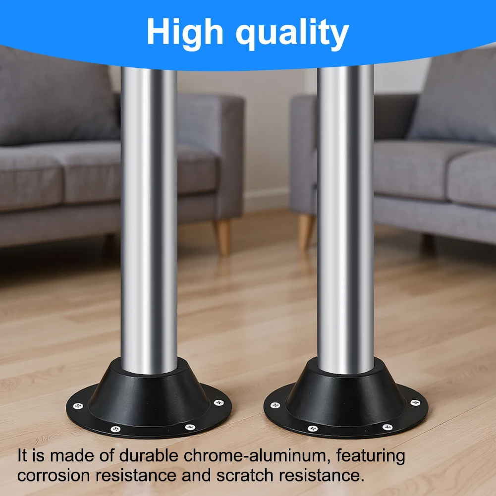 2 Pcs RV Table Base Mount W/ Mounting Screws Camper Aluminum Mounting Bracket for RVs Travel Trailers Camping Tables