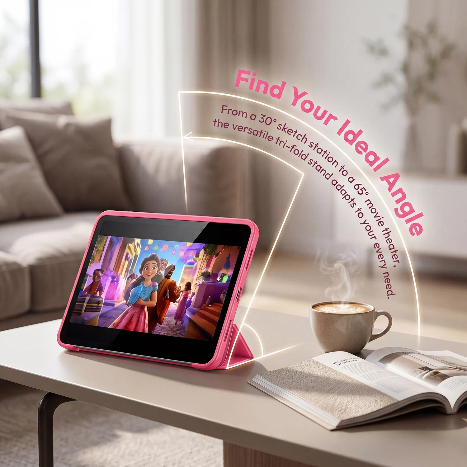 Magnetic Flip Smart Cover with Pencil Holder
