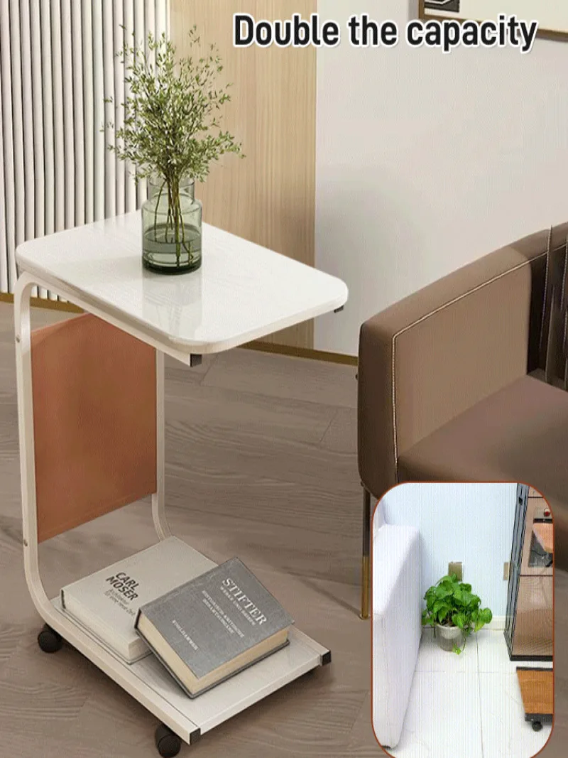 Multifunctional Shelf Movable Small Coffee Table Livingroom Bedside Table Balcony Simple Computer Shelf Sofa Side coffee table