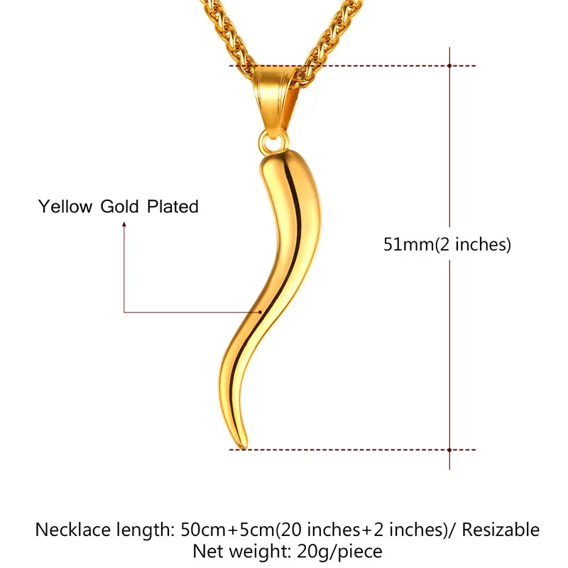 Collare Italian Horn Necklace Cornetto 