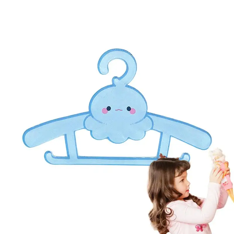 

Doll Outfit Hanger Doll Clothing Holder Hanger Toy Acrylic Doll House Wardrobe Furniture Decoration Doll Garment Hanger Rack For