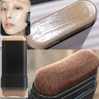 2IN1 Rubber Foundation Stick Waterproof Oil-control Face Base Makeup Nourishing Lasting Concealer Foundation Cream with Brush 2