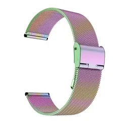 Elegant Milanese Metal Bracelet, 20mm or 22mm, - 20mm (Colorful)