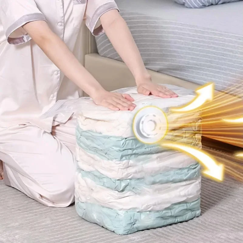 Space-Saving Compression Storage Bags for Clothes and Blankets - Travel-Friendly Vacuum Seal Bags