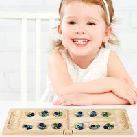 Mancala Board Game African Chess Strategy Puzzle Toy Children Educational Logical Thinking Folding Wooden Chess Party Table Game 2