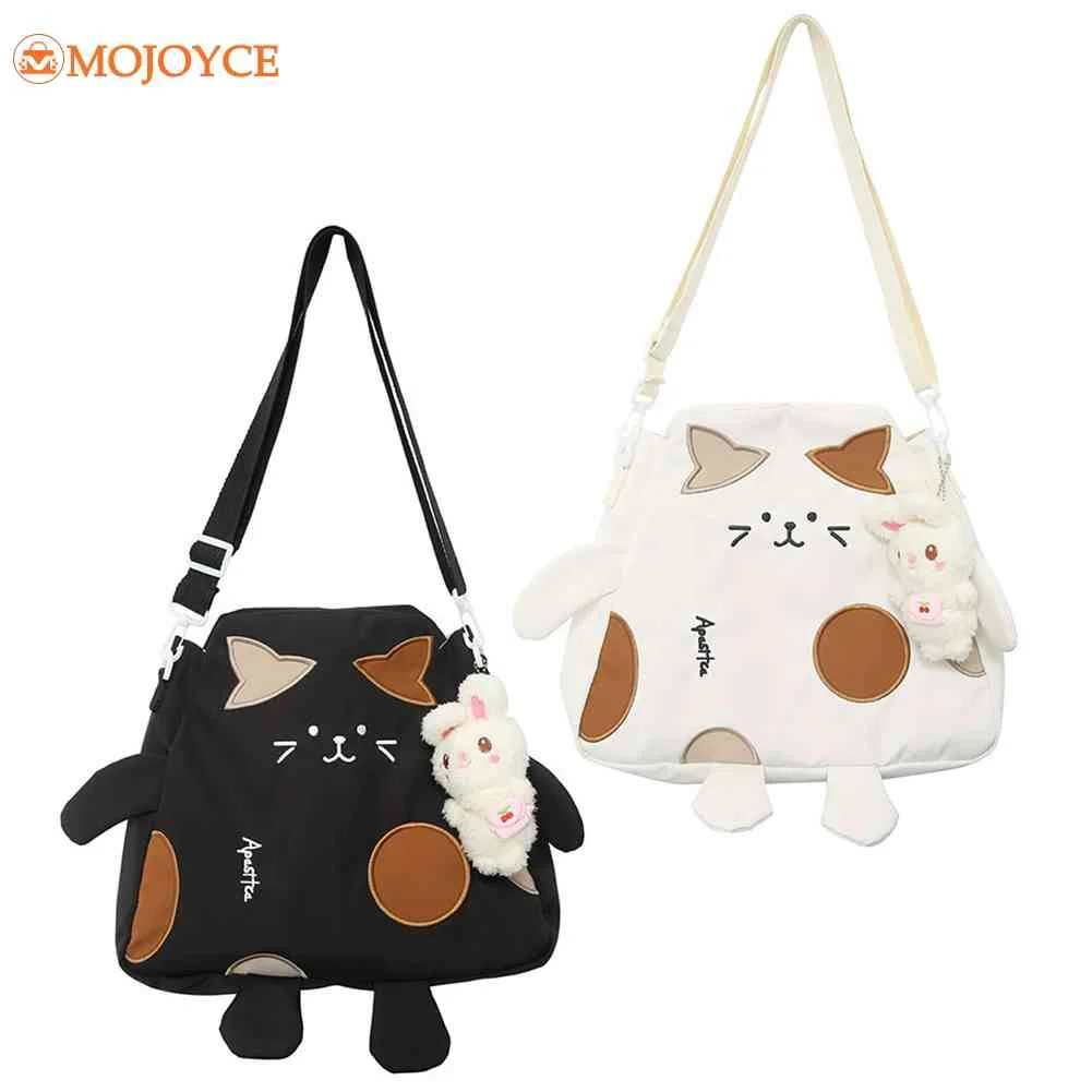 Girls Cute Messenger Bag Fashion Casual Canvas Bag Korean Version Handbag  Kawaii Women's Crossbody Bags with Pendant Satchel Bag - AliExpress