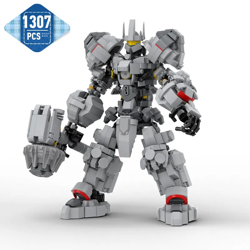 

MOC Overwatchred Mech Robot Rineharted Building Blocks Set Game Action Figures Hero Model Bricks Toys for Children Gifts