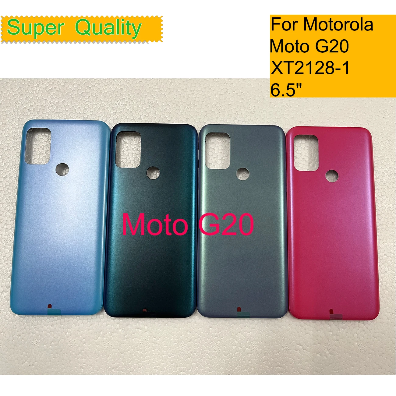 

10Pcs/Lot For Motorola Moto G20 XT2128-1 Housing Battery Cover Back Cover Case Rear Door Chassis Shell G20 XT2128-2 Replacement