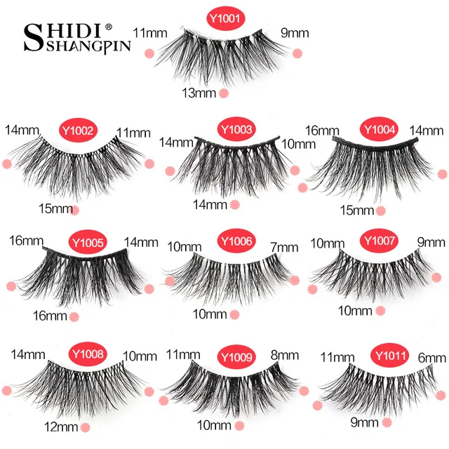 SHIDISHANGPIN Half Lashes Cat Eye Lashes 3D Natural Winged End Eye Elongated Eyelashes Fox Eye lashes Faux Mink Eyelashes Makeup
