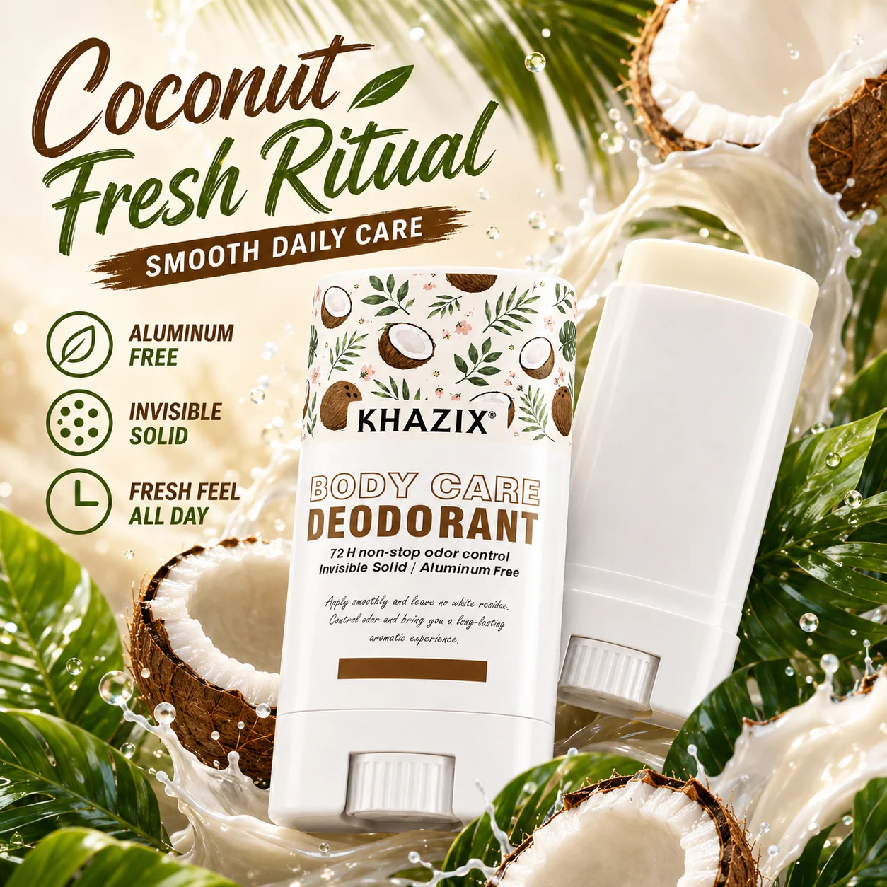 Deodorante stick per ascelle | Formula a doppia azione contro gli odori | Burro di Karité e Oli Essenziali Infusi | Freschezza Delicata e Duratura. Bo - immagine 3