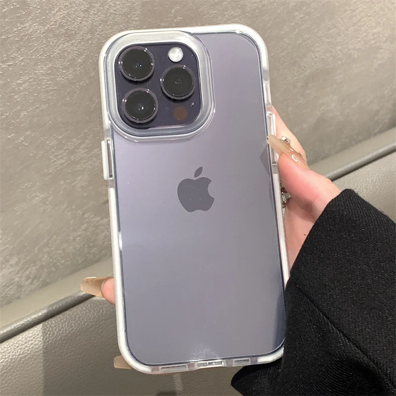 Custodia In Silicone Trasparente Antigoccia Per Paraurti 15 Per Iphone 13 14Pro 14 13 Pro Max Cover Protettiva Iphone 15Pro Coque Fundas