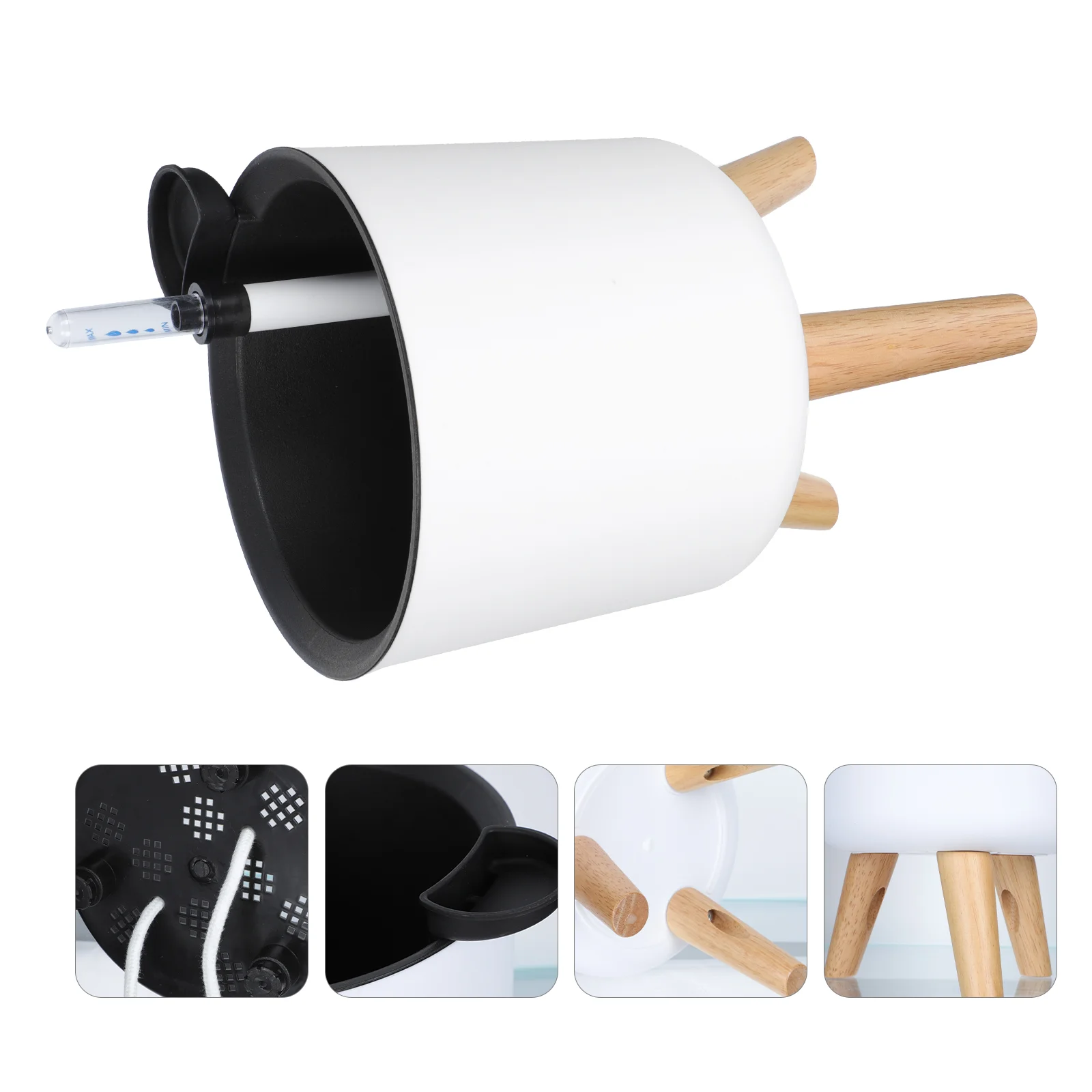 

Floor Planter House Pots Automatic Flowerpot with Water Level Indicator Wood