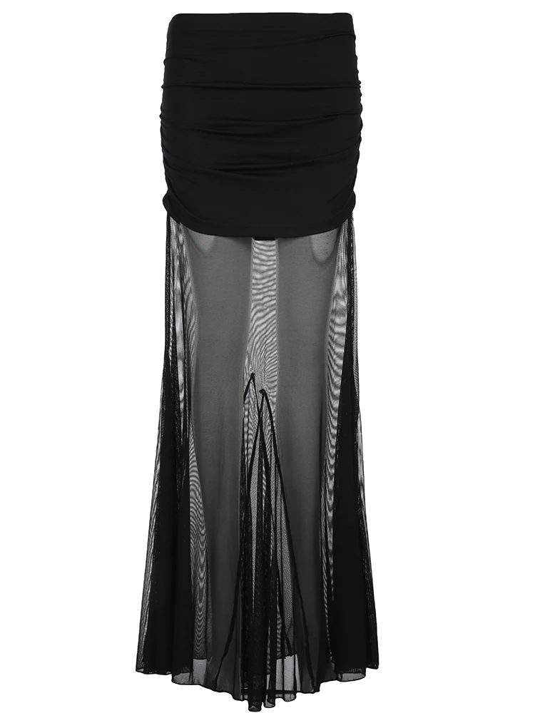 ★E.B.M★ See-through H-line long skirt EMP4WSK050 Amazon.com: Women Sexy Lace Long Skirt See Through Floral