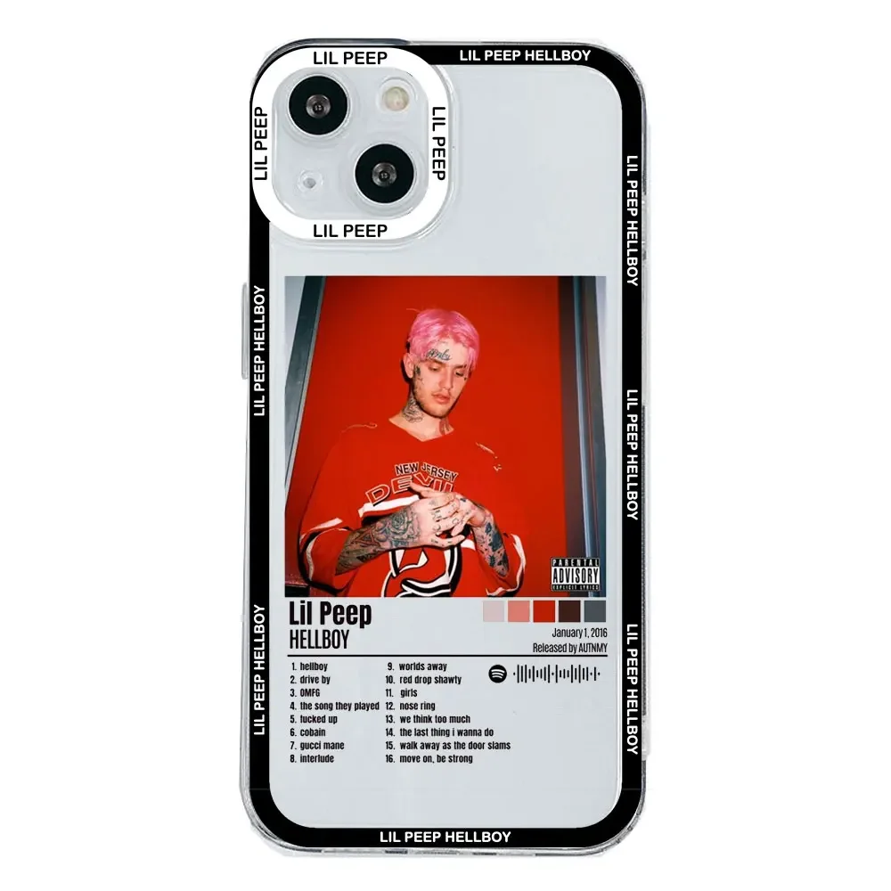 Lil Peep Hellboy Love Transparent Soft Phone Case Cover