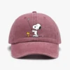 1pc "Snoopy" Printed Baseball Cap Unisex Retro Washed Distressed Sun Hat Outdoor Fashion Accessory Hat for Men & Women 2