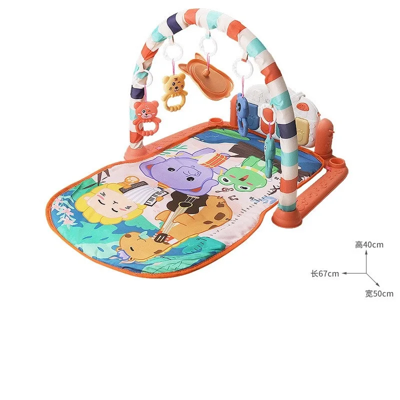 60-Inch Round Baby Play Mat - Reversible Foldable Floor Carpet With Toy Storage For Kids