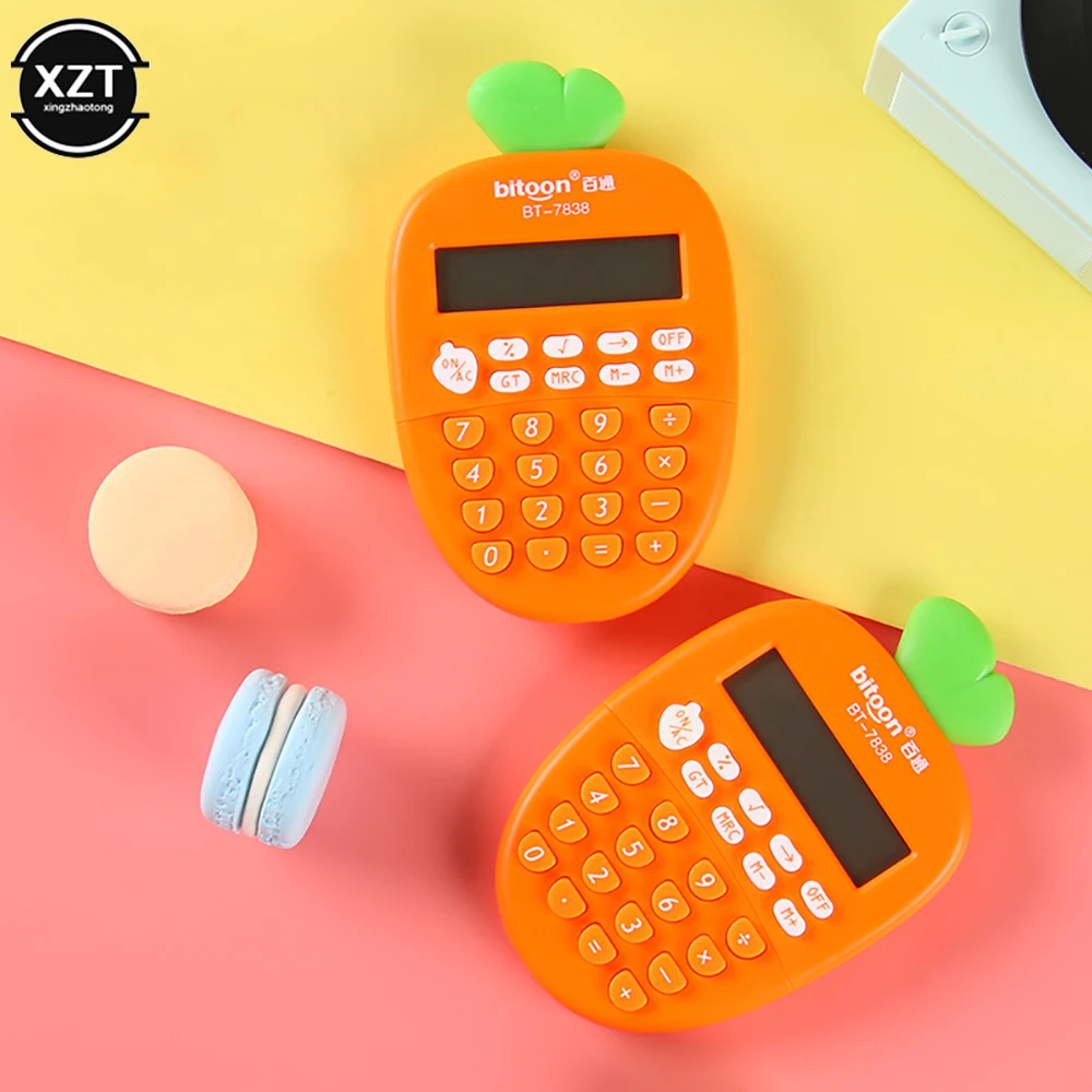 Description Picture 3 of itemPocket Carrot Calculator Kawaii Cute Calculator Cartoon Mini Portable Size Student Office Gift Display
