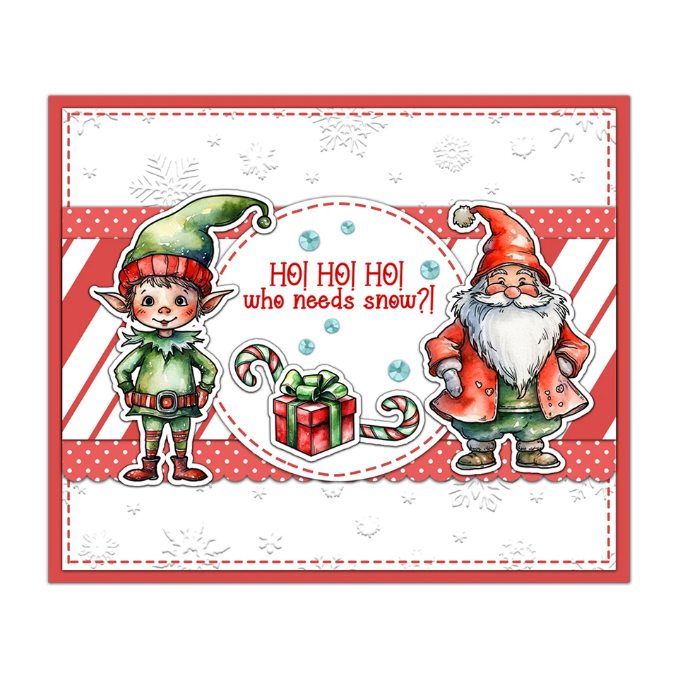 Mangocraft Simpatico Babbo Natale Elfo Timbri trasparenti Fornure per scrapbooking fai-da-te Timbri in silicone per la creazione di cartoline Album Decor  15