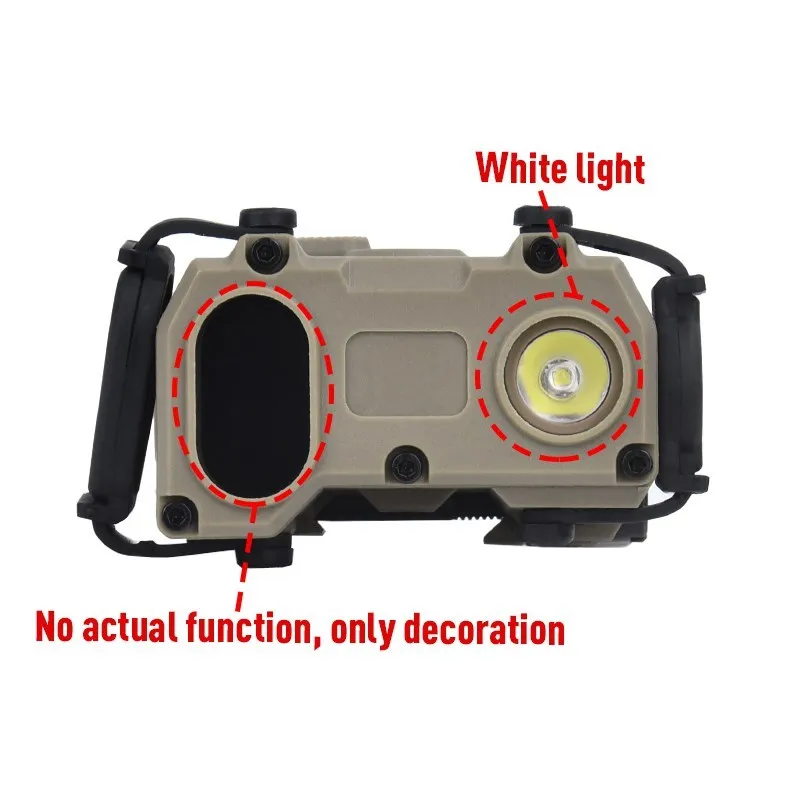 Tactical OGL White LED Flashlight Eotec Ogl Airsoft Nylon Indicator Constant on Hunting Flashlight No Laser Fit 20MM Picatinny