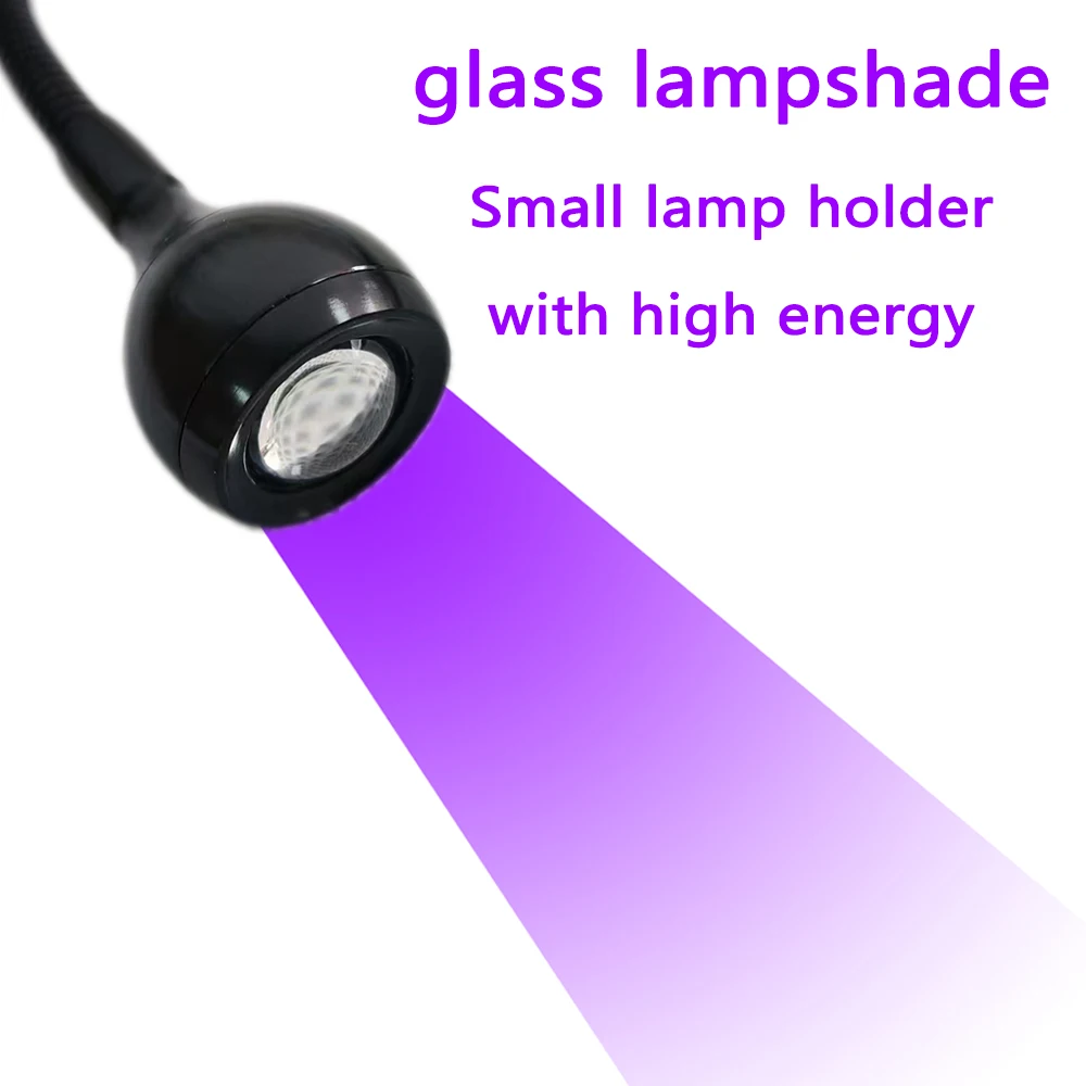 UV 5W Curing Lamp Silent Foot Switch No Noise Nail And Eyelash Grafting Adhesive Curing Lamp