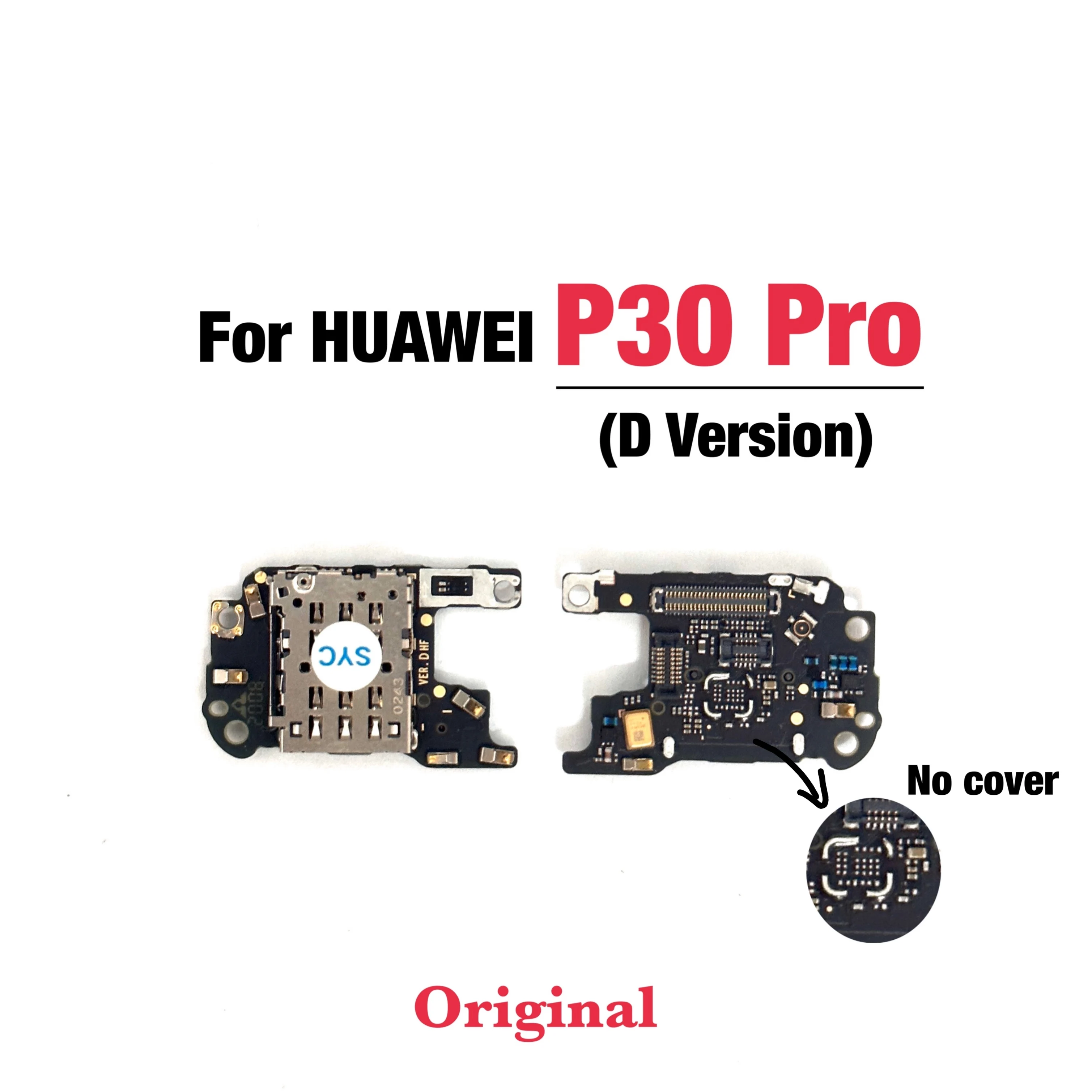 화웨이 P30 Pro Sim 카드 리더 슬롯 소켓 홀더 플렉스 케이블 교체 부품 용 기존 보드 Sim 커넥터