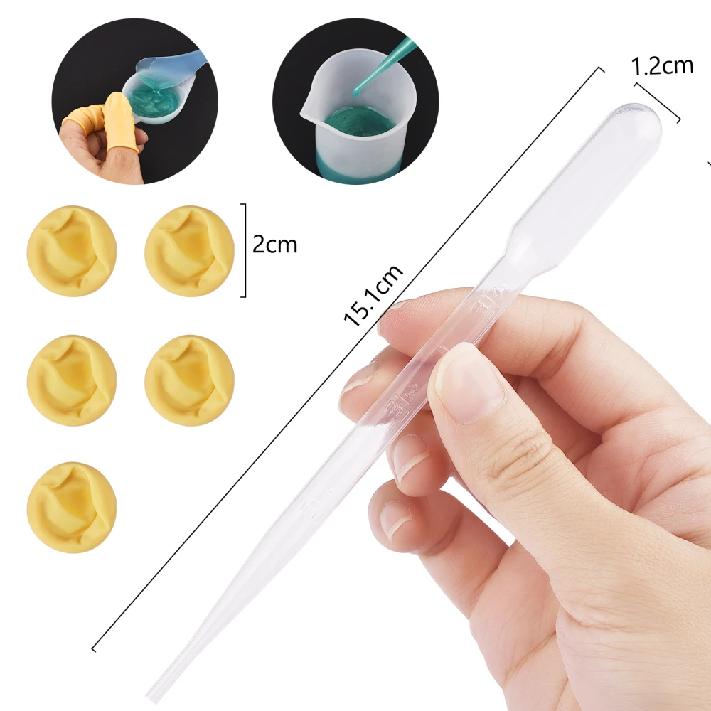 Description Picture 3 of itemEpoxy Resin Making Tools UV Epoxy Resin Casting Making Jewelry Finding Set Measure Cup Glue Cup Dropper Stirring Stick Tools