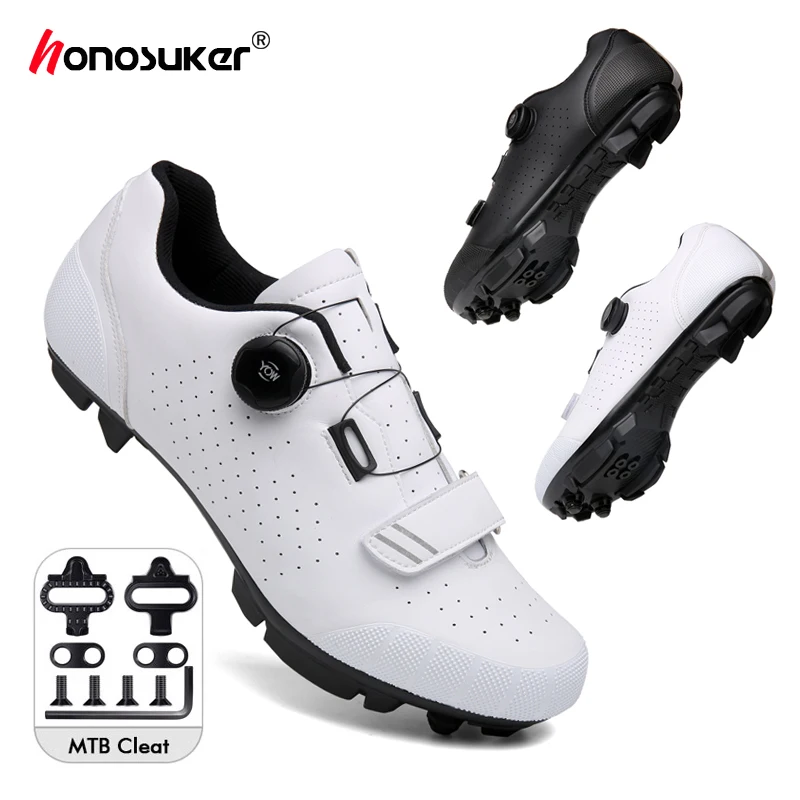 CarbonCyclingSneakerMTBCleatsNonslipMenMountainBikeFootwear