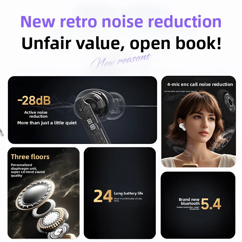 Wireless In-Ear Bluetooth Earphones - Sweat-Resistant, High Sound Quality, Extended Battery Life