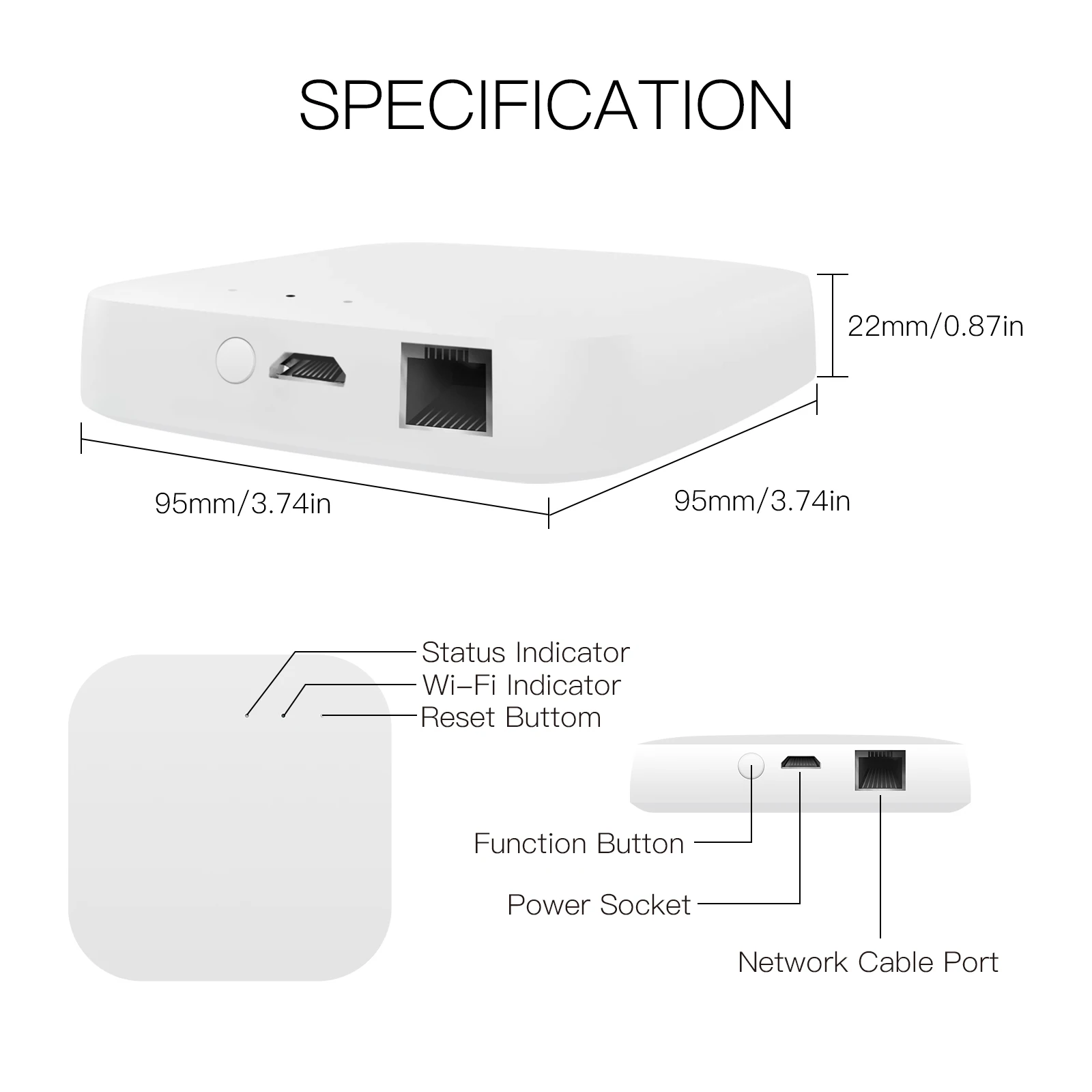 Moes Zigbee+Bluetooth Mesh Gateway Hub Wireless Zigbee 3.0 Hub for 128  Devices Smart Home Automation System DIY Wireless Remote Control