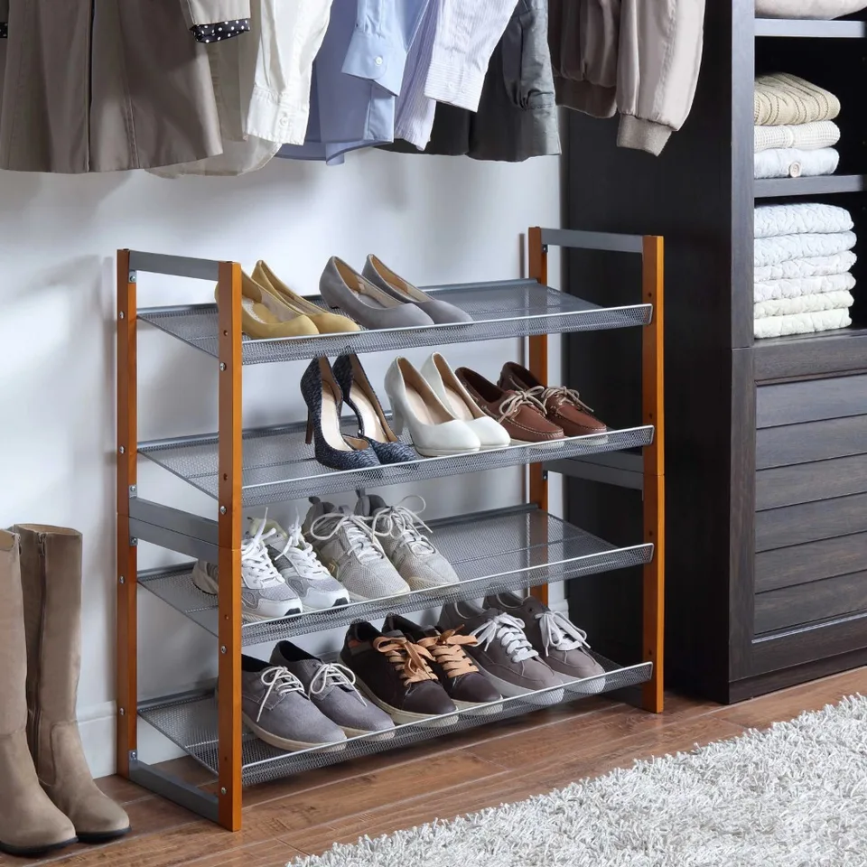 https://ae01.alicdn.com/kf/S27cc0e8683054b929ee25969f2beae01K/Organize-It-All-4-Tier-16-Pair-Shoe-Rack-Stackable-with-Chrome-Wire-Shelves-Closet-Entryway.jpg_960x960.jpg
