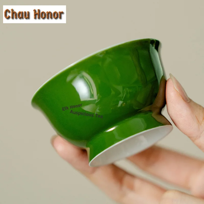 2pc/lot Hand-painted Blue Bamboo Teacup Creative Tea Bowl Jug Tea-tasting Smelling Cup Jianzhan Master Cup Cafes Decoration 60ml