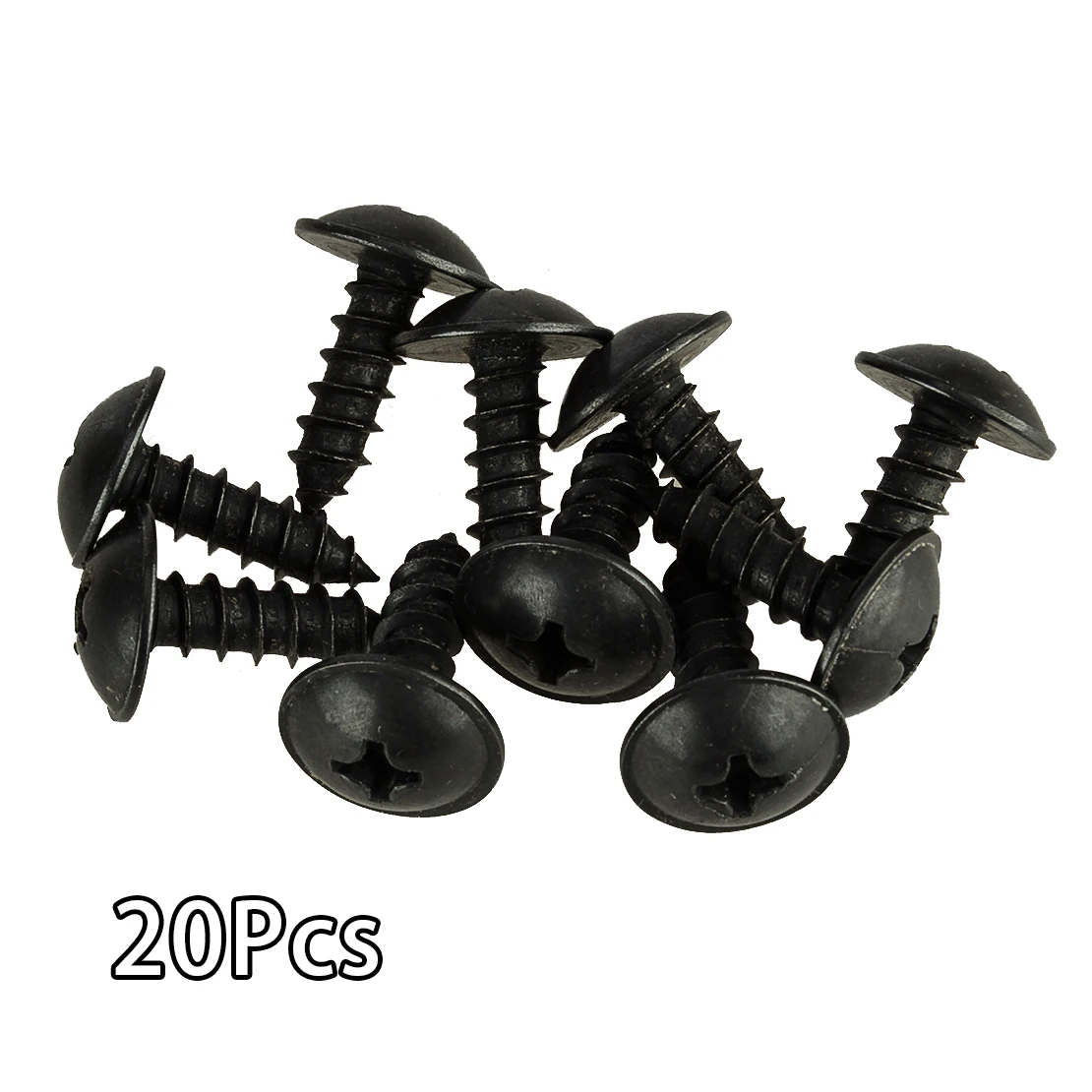 20Pcs 12493-06207 12493-06207E Fender Liner Retainer Screw Tapping Bolt Fit for Hyundai Kia Black New
