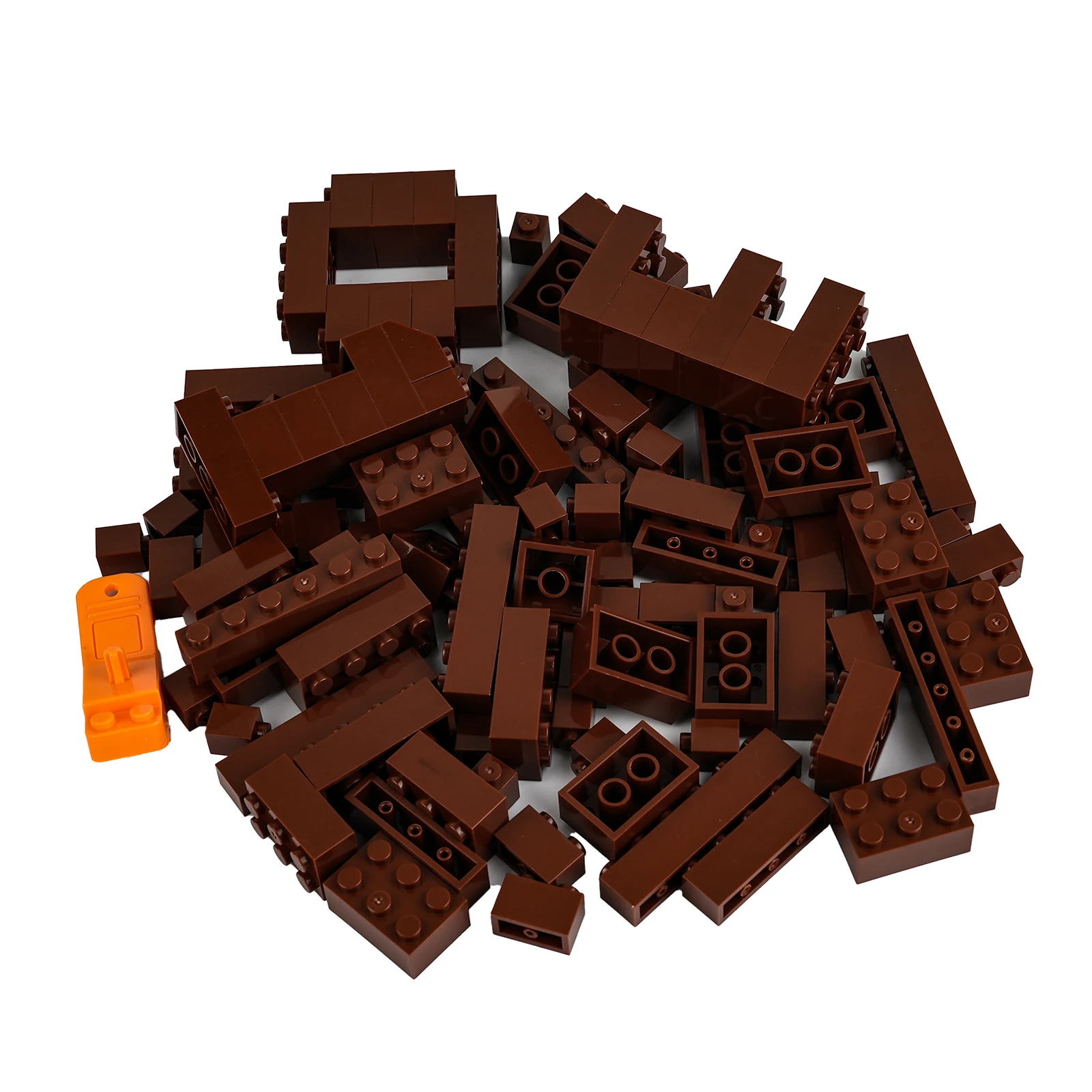 스테메두 250G/팩 소형 빌딩 블록 부품, 다양한 갈색 DIY 창의 블록, 교체 및 MOC용 대량 블록