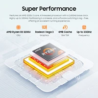 2 in 1 Laptop Computer,15.6" 16GB 512GB Touchscreen , AMD Ryzen R3 3200U, Radeon Vega 3, 1920x1080 FHD Display Blacklit Keyboard - Image 3