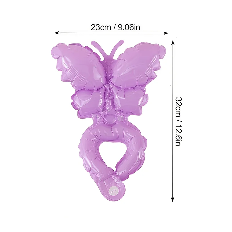 Colorful Butterfly Wrist Balloons Set - Party and Event Decorations