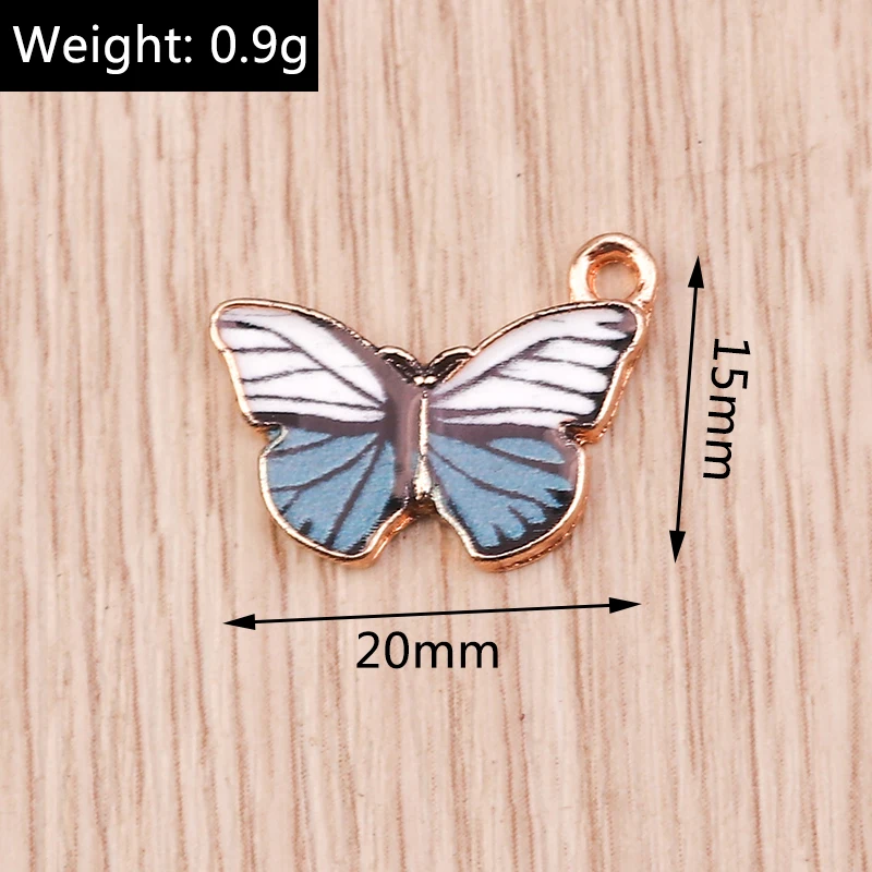 10 teile/los mischen niedlichen Tier Charms Emaille fliegenden Schmetterling Charms Anhänger für Schmuck machen DIY Ohrringe Halsketten Handwerk Geschenke – Detail 26
