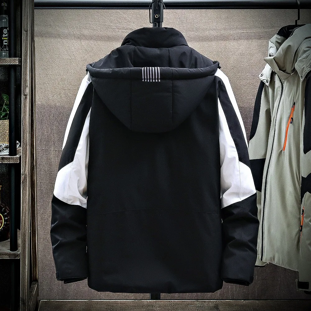 Winter Patchwork Puffer Jacket Men's Thicken Warm Down Jackets 2022 Outdoor Mens Windproof White Duck Down Parka Coat Outfits